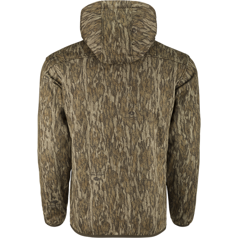 MST Endurance 1/4 Zip Jacket w/ Hood for hunting and outdoor activities. Features include Magnattach™ chest pocket, fleece-lined hood, and polyester Endurance fabric for comfort and mobility.