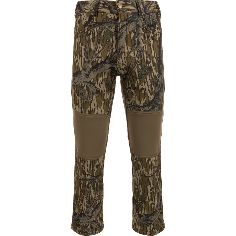 Endurance Jean Cut Wader Pant with camouflage pattern, featuring front slash pockets, rear pockets, and an adjustable waist for hunting comfort and odor control.