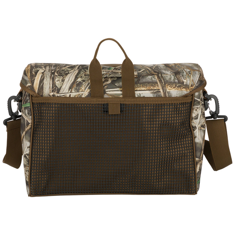 Shoulder Bag 2.0 - Realtree Max-7 with camouflage pattern and mesh handle, featuring multiple storage pockets, adjustable strap, and improved hardware.