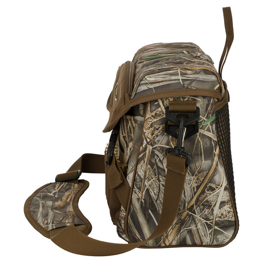 Shoulder Bag 2.0 - Realtree Max-7 with adjustable strap, camouflage pattern, and multiple storage pockets, designed for guides and outfitters.