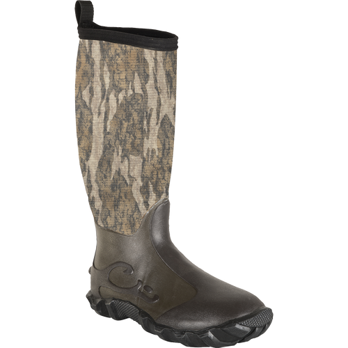 Knee High Mud Boot 2.0 for avid hunters. Waterproof with Buckshot Mud soles for traction. Lightweight and comfortable for all-day hunts. From Drake Waterfowl, known for high-quality hunting gear.