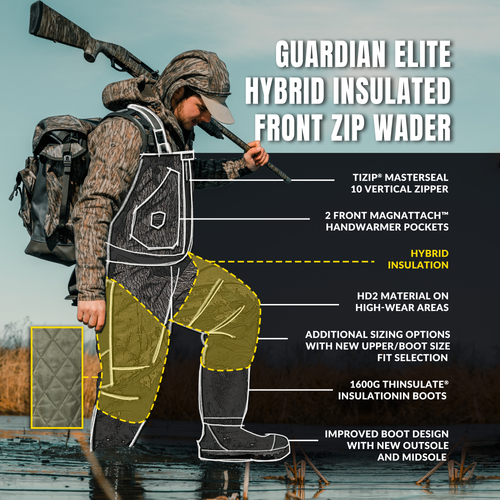 Guardian Elite Hybrid Insulated Front Zip Wader