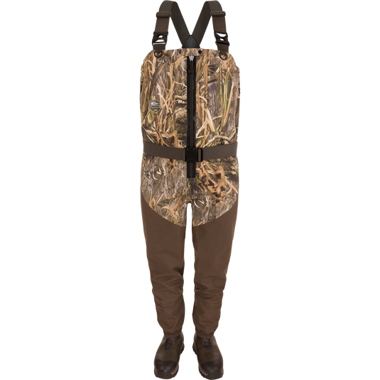 Insulated Guardian Elite HND Front Zip Wader with reinforced taped seams and Thinsulate® boot lining for warmth and durability.