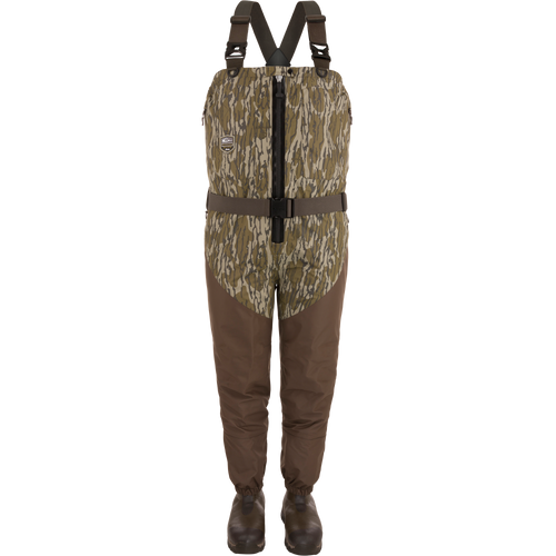 Insulated Guardian Elite HND Front Zip Wader with reinforced seams, TiZIP® MasterSeal zipper, and Thinsulate® boot lining for warmth and durability.