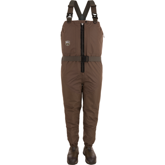 Insulated Guardian Elite HND Front Zip Wader- Brown