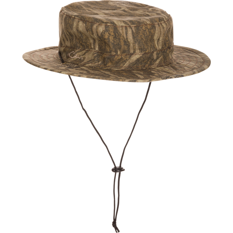 Alt text: DUK Boonie Hat with a full brim and adjustable drawstring for all-weather protection.