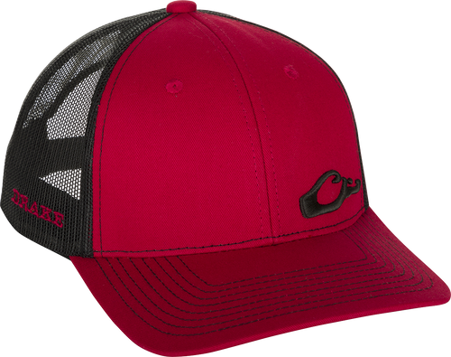 Enid Mesh Back Cap with Drake logo, featuring a structured front, mesh back, and adjustable snapback, suited for outdoor and casual wear.