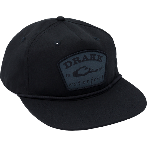 Drake X Lost Hat Drake Patch Goat Rope Cap featuring a logo, adjustable snap-back closure, flat bill, and 550 Paracord detailing.