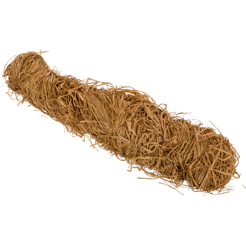 Close-up of a 2lb Raffia Grass Bundle, showing its durable, all-natural strands for effective camouflage in hunting environments.