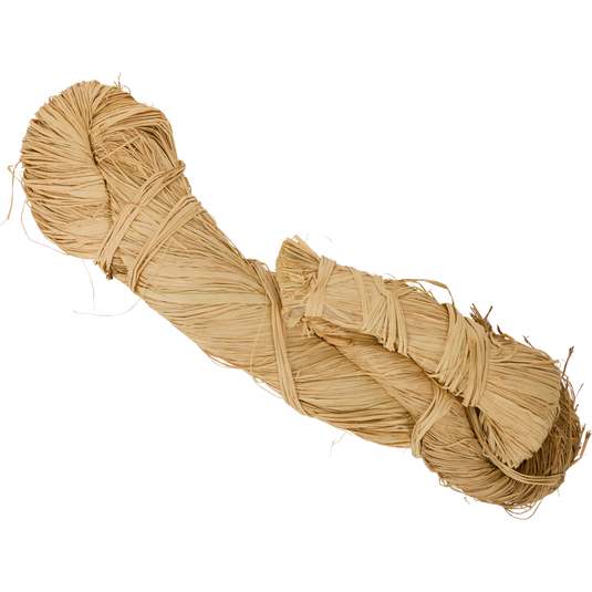 Close-up of a 2lb Raffia Grass Bundle, showing durable, weather-resistant strands, ideal for blending hunting gear into natural environments.