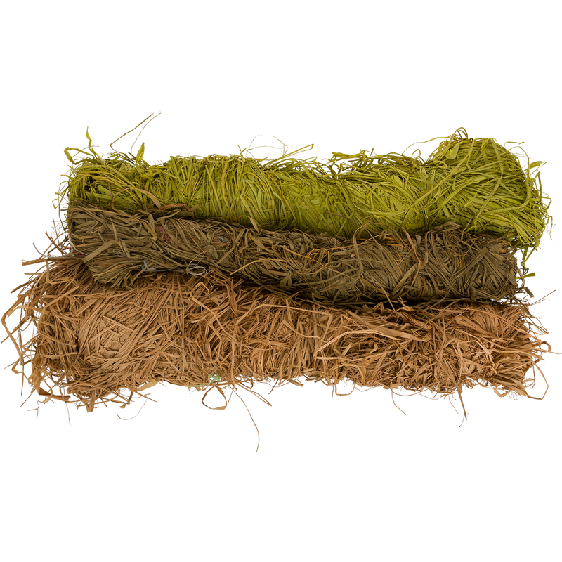 5lb Raffia Grass Assortment Bundles, featuring tightly packed, all-natural grass for effective camouflage, ideal for hunting blinds and outdoor concealment.