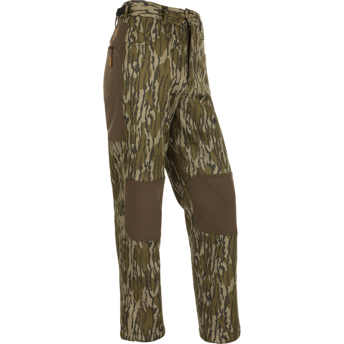 Alt text: Non-Typical Endurance Pant with camouflage design, featuring front slash pockets, rear pockets, and adjustable waist for hunting comfort and protection.