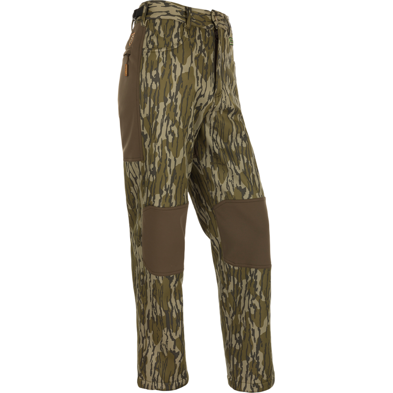 Alt text: Non-Typical Endurance Pant with camouflage design, featuring front slash pockets, rear pockets, and adjustable waist for hunting comfort and protection.