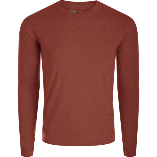 Alt text: Hunter Creek Bamboo Long Sleeve Crew, showcasing a soft, breathable, and quick-drying fabric ideal for year-round wear.