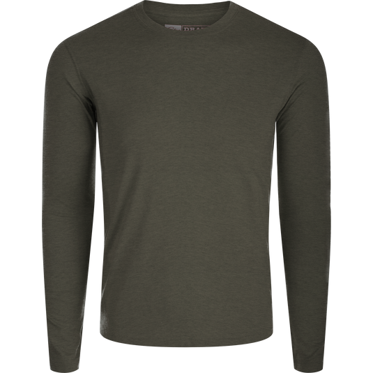 Hunter Creek Bamboo Long Sleeve Crew, a soft, lightweight shirt with built-in stretch, UPF 20 protection, and quick-drying, breathable fabric. Ideal for year-round wear.