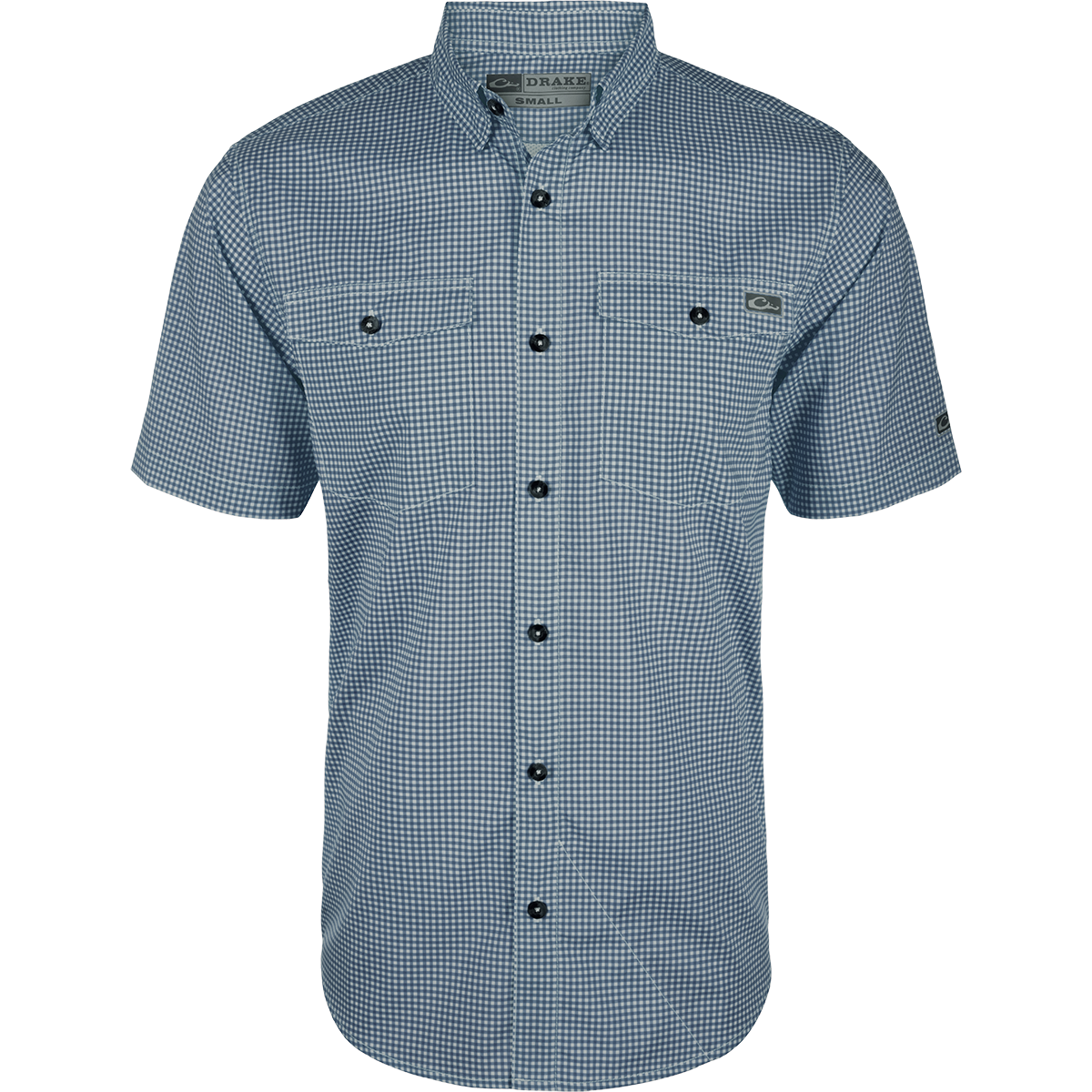Frat Gingham Check Button-Down Short Sleeve Shirt