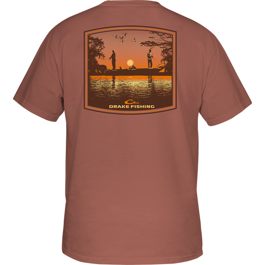 SS Bass Fishing Sunset Tee in Charcoal by Drake L