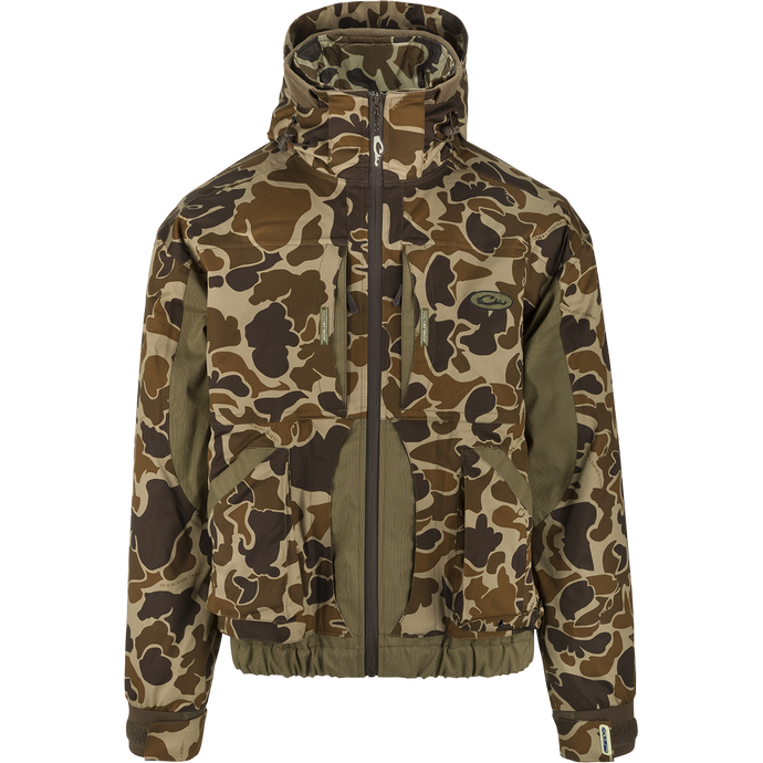 LST Reflex 3-in-1 Plus 2 Jacket displaying versatile design for all hunting conditions, featuring multiple pockets, detachable sleeves, and waterproof fabric.