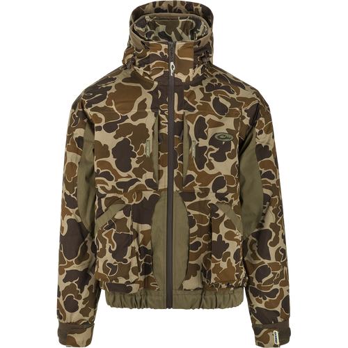 LST Reflex 3-in-1 Plus 2 Jacket displaying versatile design for all hunting conditions, featuring multiple pockets, detachable sleeves, and waterproof fabric.