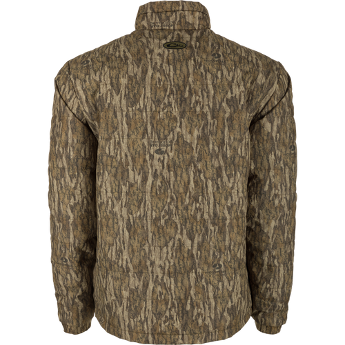 MST Synthetic Down Pack Jacket with camouflage pattern, featuring a durable, abrasion-resistant shell, zippered slash pockets, and a packable design for versatile hunting use.