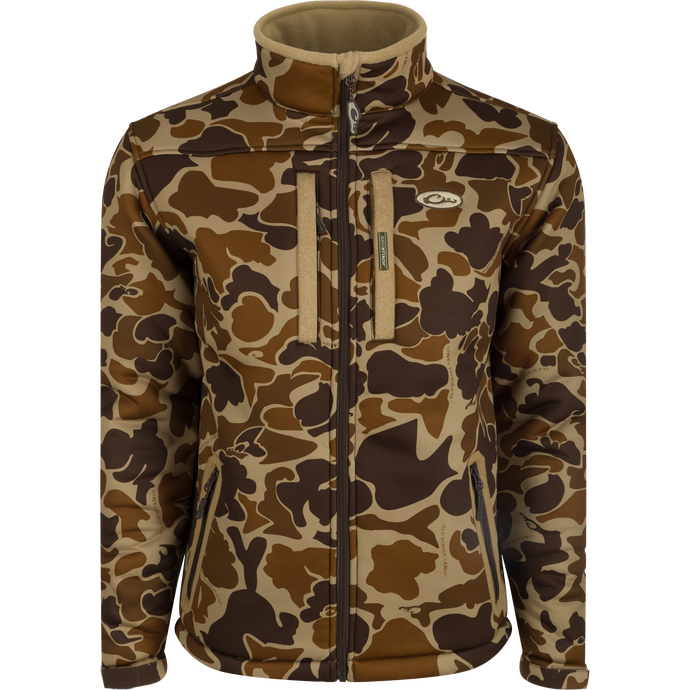 LST Silencer Full Zip Jacket: Durable, soft, and warm hunting jacket with vertical chest pockets and fleece-lined lower zippered pockets.