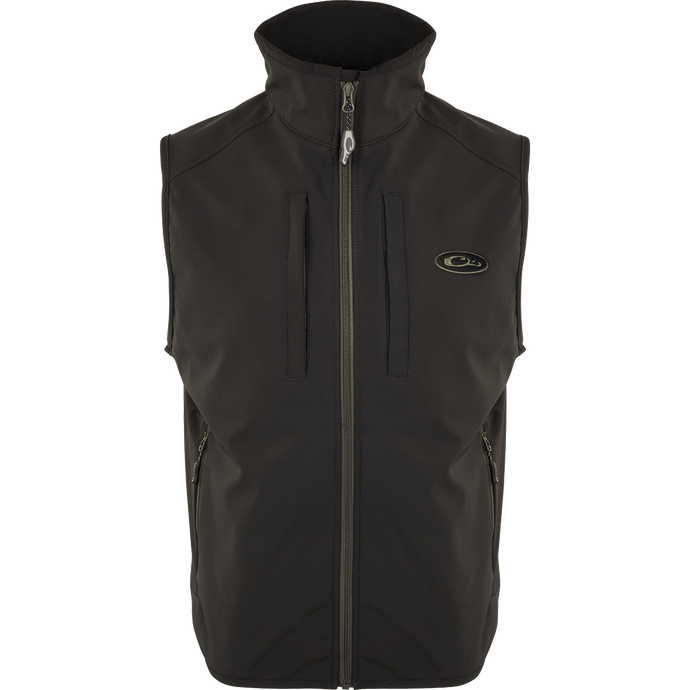 EST Windproof Tech Vest, featuring multiple zippered pockets, Magnattach™ chest pocket, and four-way stretch side panels, designed for high performance and comfort in the field.