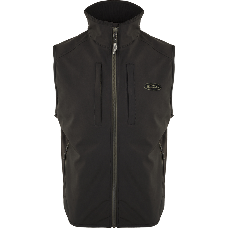 EST Windproof Tech Vest, featuring multiple zippered pockets, Magnattach™ chest pocket, and four-way stretch side panels, designed for high performance and comfort in the field.