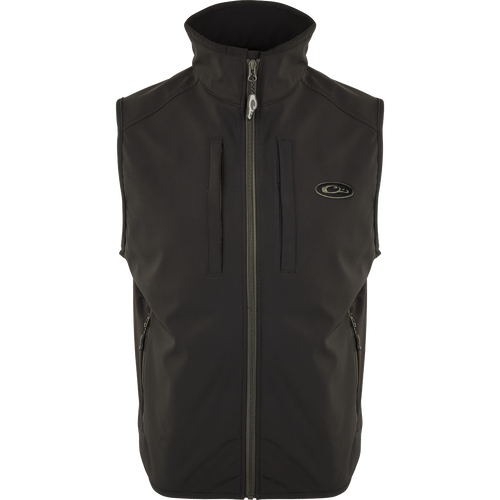 EST Windproof Tech Vest, featuring multiple zippered pockets, Magnattach™ chest pocket, and four-way stretch side panels, designed for high performance and comfort in the field.