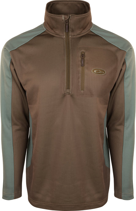 BreatheLite™ 2.0 1/4 Zip Pullover, ultralight polyester micro-fleece with a vertical zippered chest pocket and four-way stretch for active outdoorsmen.