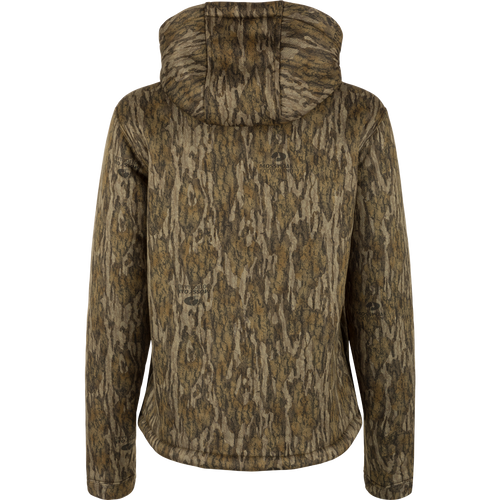 A durable LST Women's Silencer Hoodie from Drake Waterfowl, designed for everyday wear and outdoor pursuits. Features a double-lined hood, kangaroo pouch, and excellent stretch for comfort and functionality.