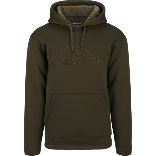 LST Youth Silencer Hoodie: Durable polyester hoodie for everyday wear and field use. Features double-lined hood, kangaroo pouch, and improved stretch for comfort and mobility. Ideal for hunting and outdoor activities.