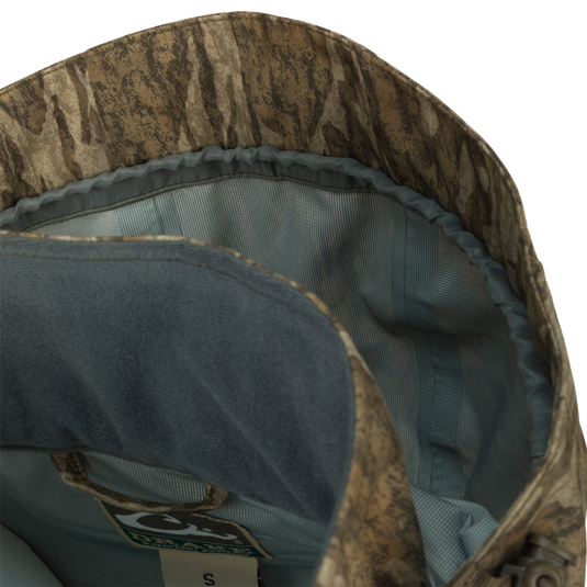 Close-up of the G3 Flex Uninsulated Waterfowlers Jacket, showcasing rugged, waterproof fabric, multiple pockets, adjustable features, and Drake's Fowl-Proof YKK zippers.