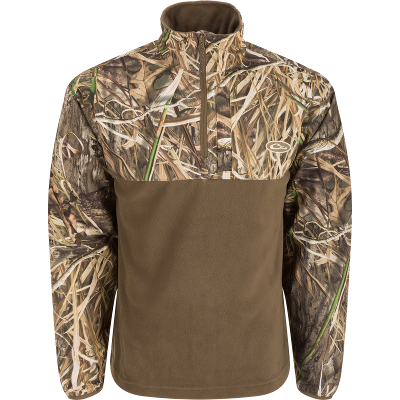 MST Quarter Zip Refuge Eqwader Jacket featuring waterproof fabric and advanced features for enhanced comfort and performance in waterfowl hunting.