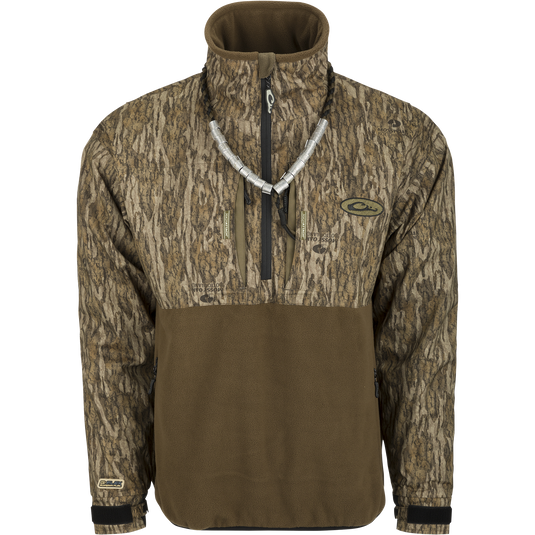 MST Guardian Flex Fleece Eqwader Quarter Zip Jacket showcasing durable Guardian Flex materials on upper body and breathable fleece on lower body.