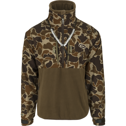 MST Guardian Flex Fleece Eqwader Quarter Zip Jacket, featuring reinforced elbows, multiple pockets, and a mix of Guardian Flex fabric and breathable fleece for outdoor protection.