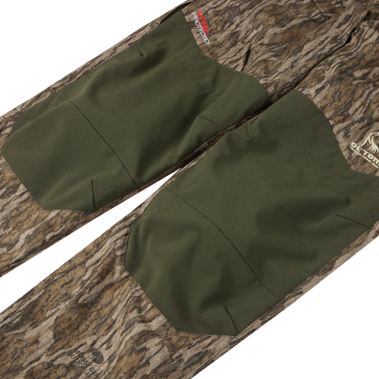 Early Bird Turkey Pant with Insect Repellent featuring a camouflage pattern, stretch waistband, and cargo pockets, designed for enhanced mobility and protection during turkey hunting.