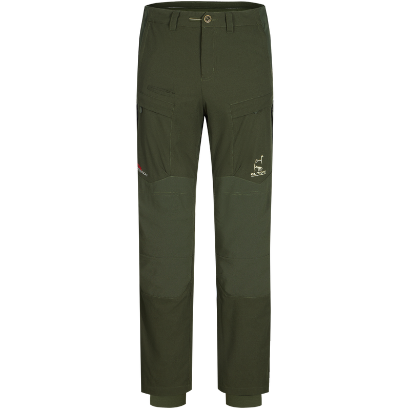 Early Bird Turkey Pant with Insect Repellent featuring stretch waistband, cargo pockets, and reinforced knees, designed for enhanced mobility and protection during hunting.