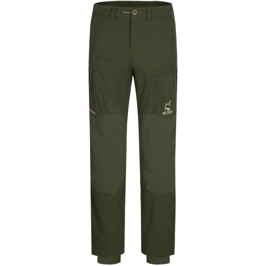 Early Bird Turkey Pant with Insect Repellent featuring stretch waistband, cargo pockets, and reinforced knees, designed for enhanced mobility and protection during hunting.