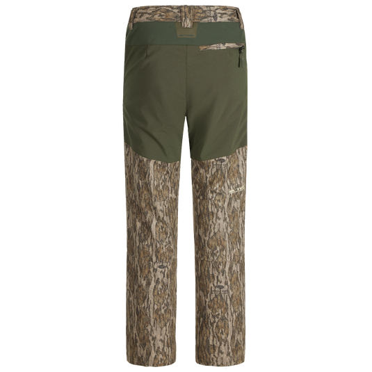 Turkey Pant with Spider Web Technology, featuring camouflage design, stretch fabric, reinforced knee and seat, suited for stealthy turkey hunting with durable, breathable material.