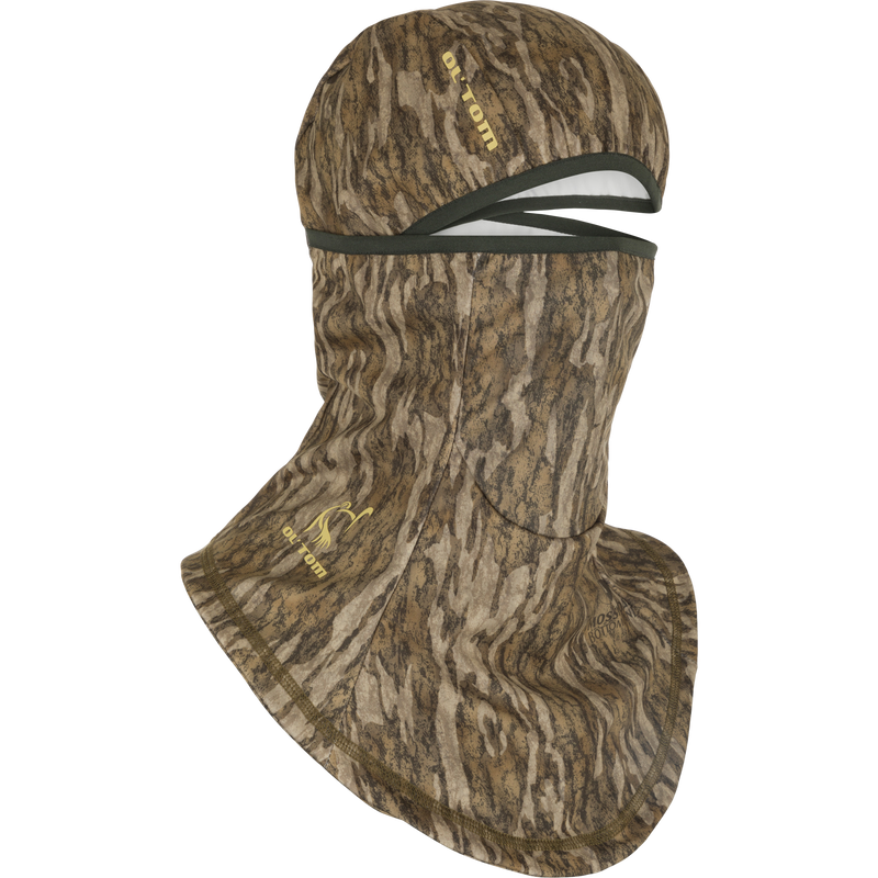 Early Bird Facemask with Insect Repellent featuring camouflage design, offers insect protection and breathability, ideal for outdoor activities.