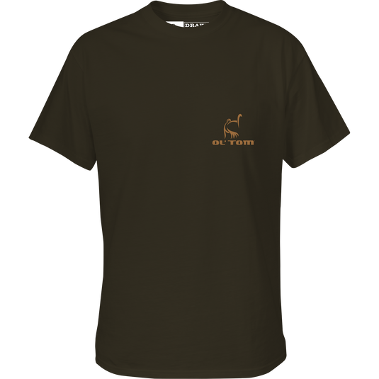 Ol' Tom Spur and Feather T-Shirt featuring a detailed turkey logo with crossed talons on the front pocket and back, crafted for comfort and style.