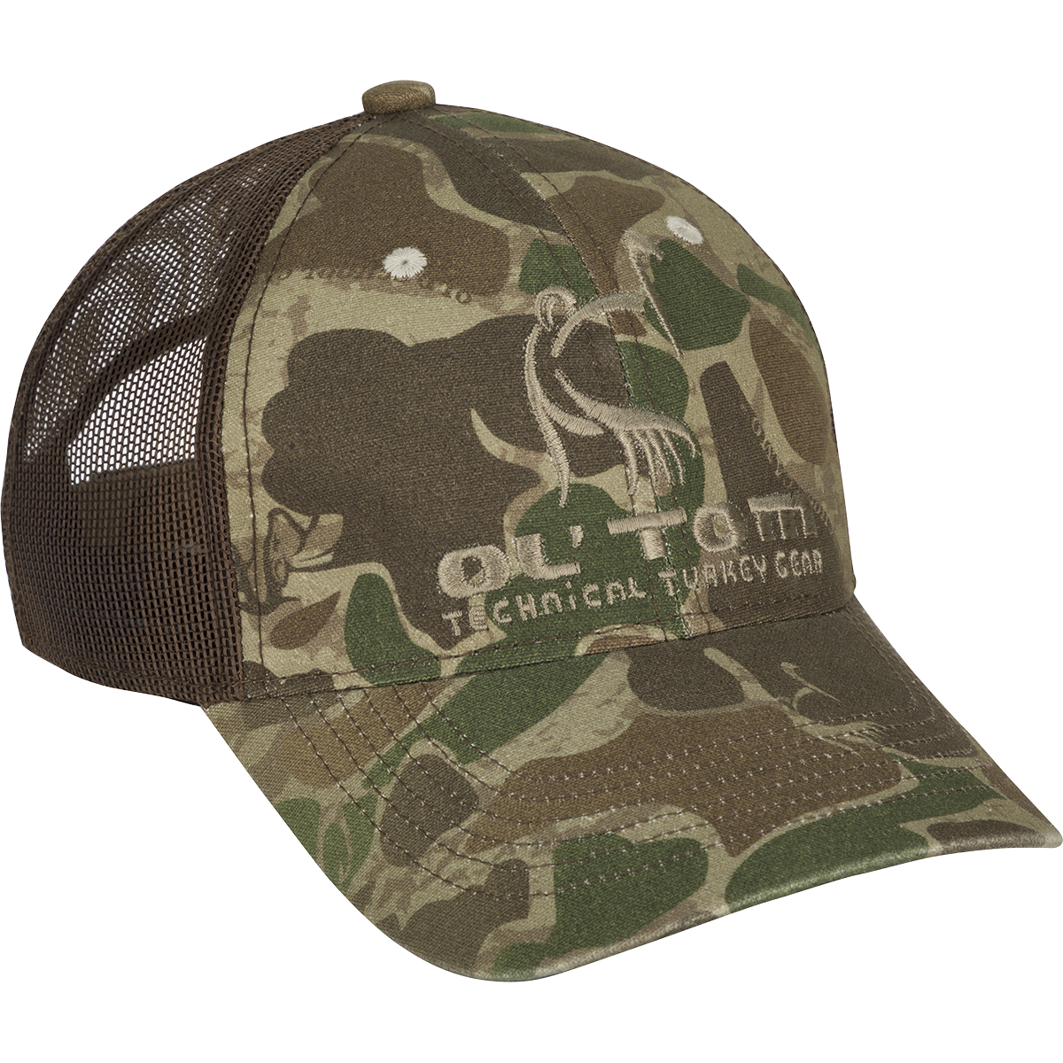 Camo Mesh Back Ol' Tom Logo Cap - Old School Green / One Size Fits Most