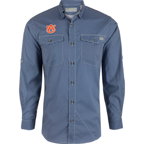 Long Sleeve Auburn Frat Tattersall Shirt, Men's Size Medium | Drake