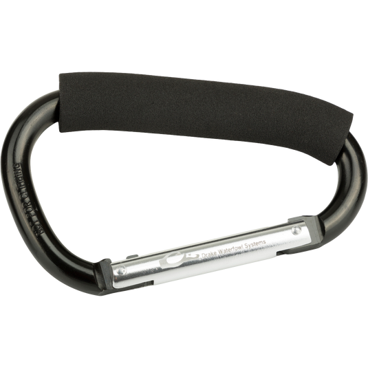 Texas Rig Carabiners - 4 Pack, featuring durable metal construction and padded grips for comfort, not intended for climbing.