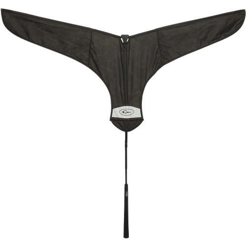 Goose Flag with custom molded rubber handle for secure grip, made from durable 150D PU-coated polyester, designed for easy transport and reliable use.