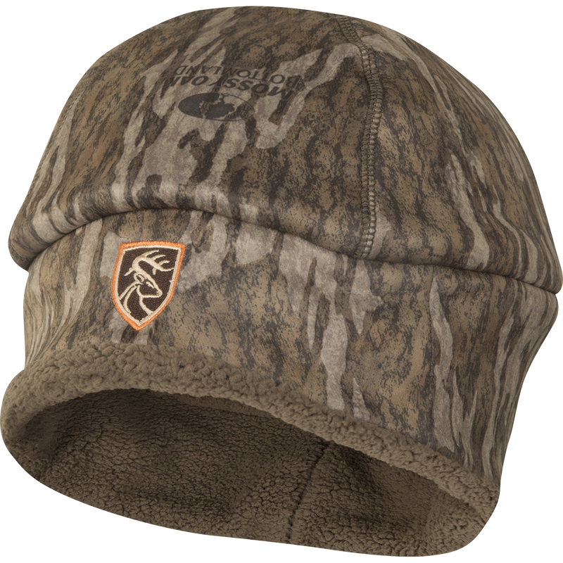 Youth Non-Typical Silencer Sherpa Fleece Beanie with Agion Active XL, featuring deep cut for ear protection and scent control technology. Ideal for cold hunting mornings.