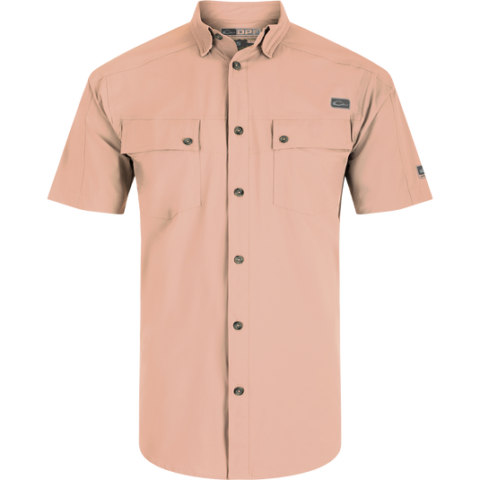 Men's LSU Drake Fishing Shirt Short Sleeve 2xl Stain T
