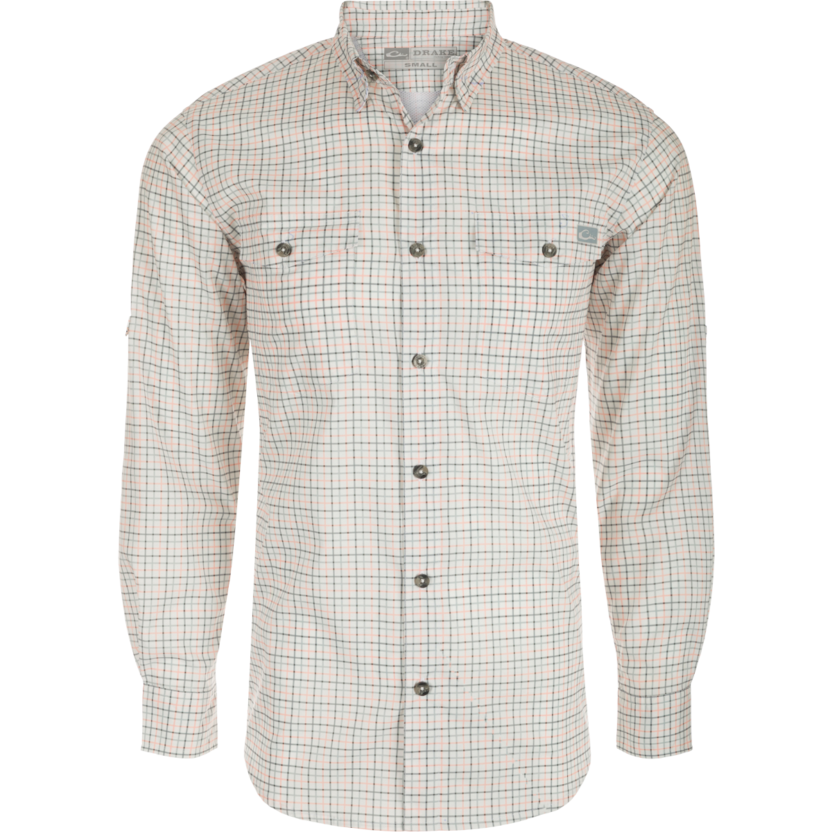 Drake Button-Down Long Sleeve Shirt - Peach Pearl / Small