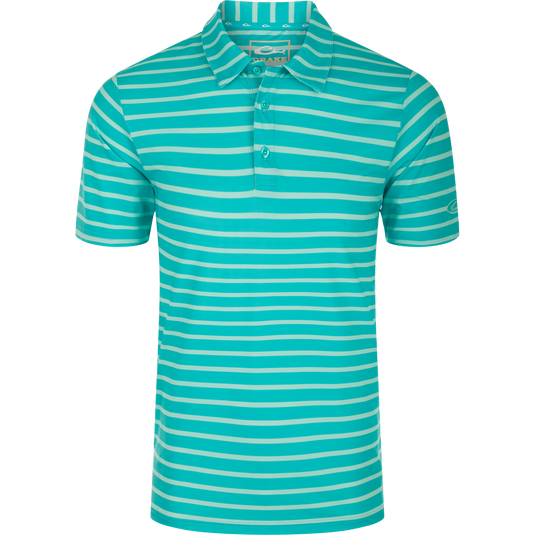 Performance Stretch Striped Short Sleeve Polo