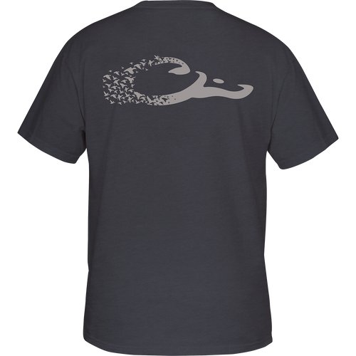 Drake Duck Logo T-Shirt with hi-res Drake Waterfowl logo on the back, featuring a tagless neck label for comfort.